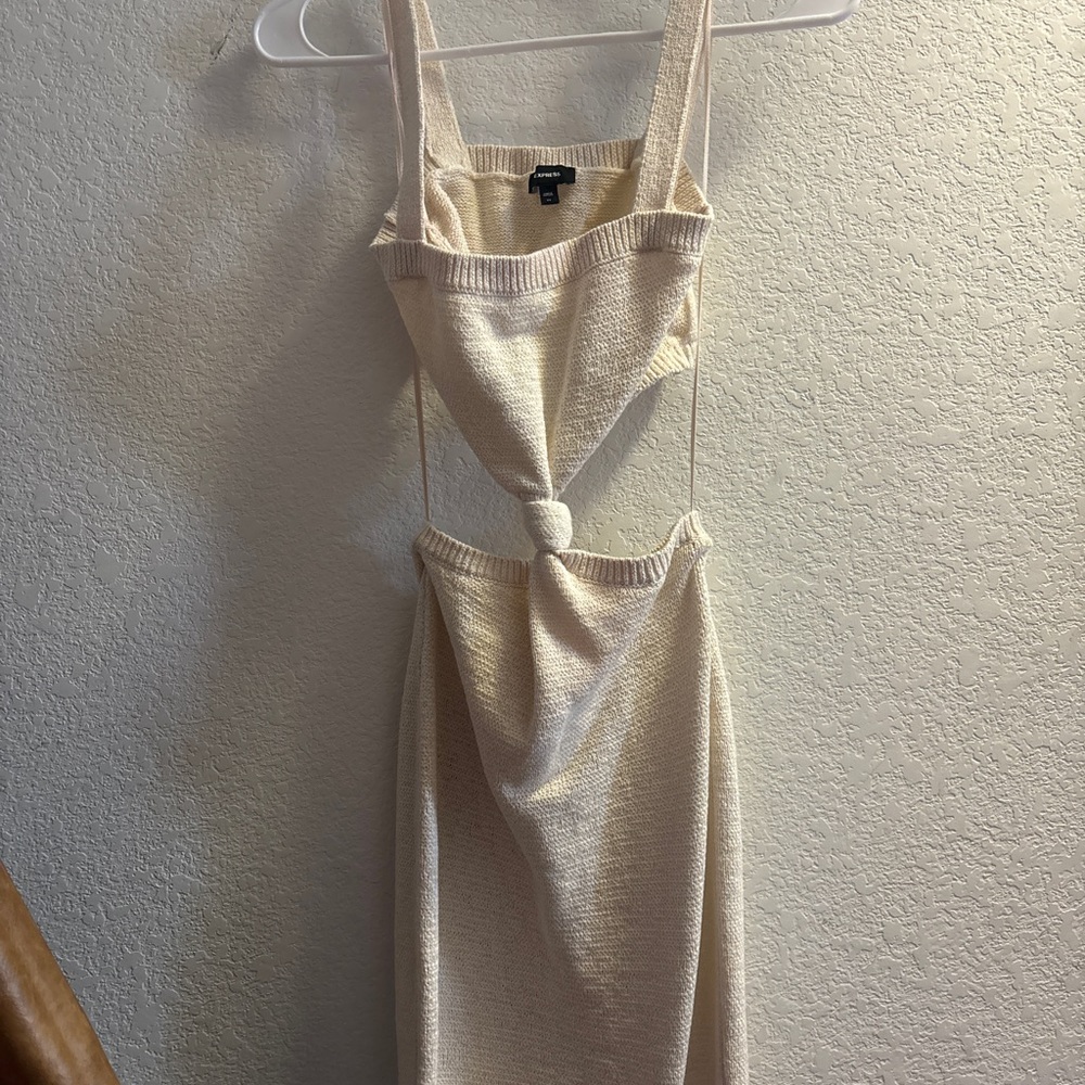 Express Cream Knit Dress